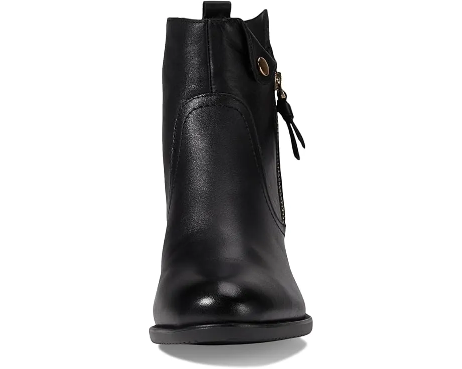 Ботильоны Nazca на удобном каблуке с кнопкой и молнией из кожи