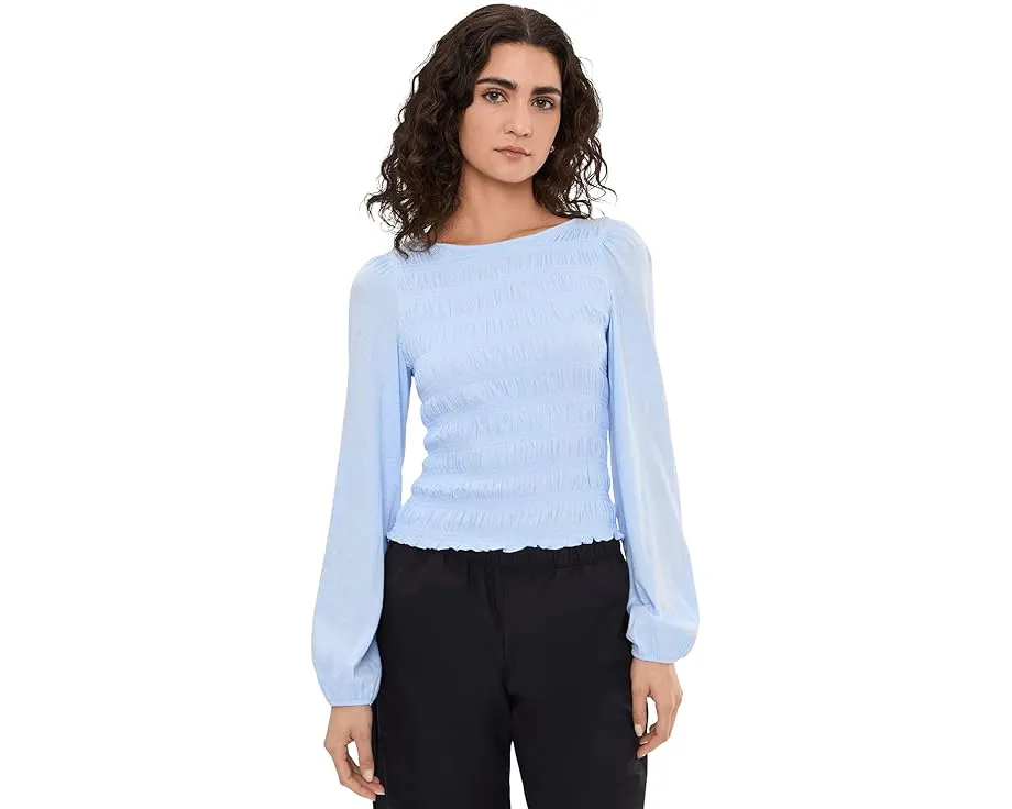 Блуза с драпировкой и лодочкой от Madewell