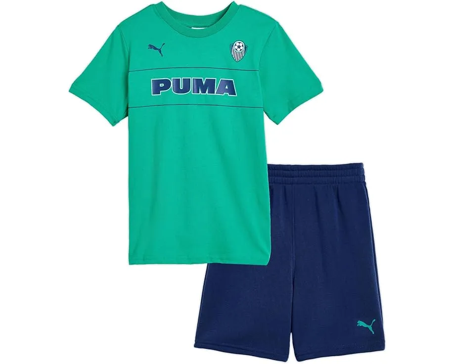 Детский набор футболка Puma с принтом и флисовые шорты