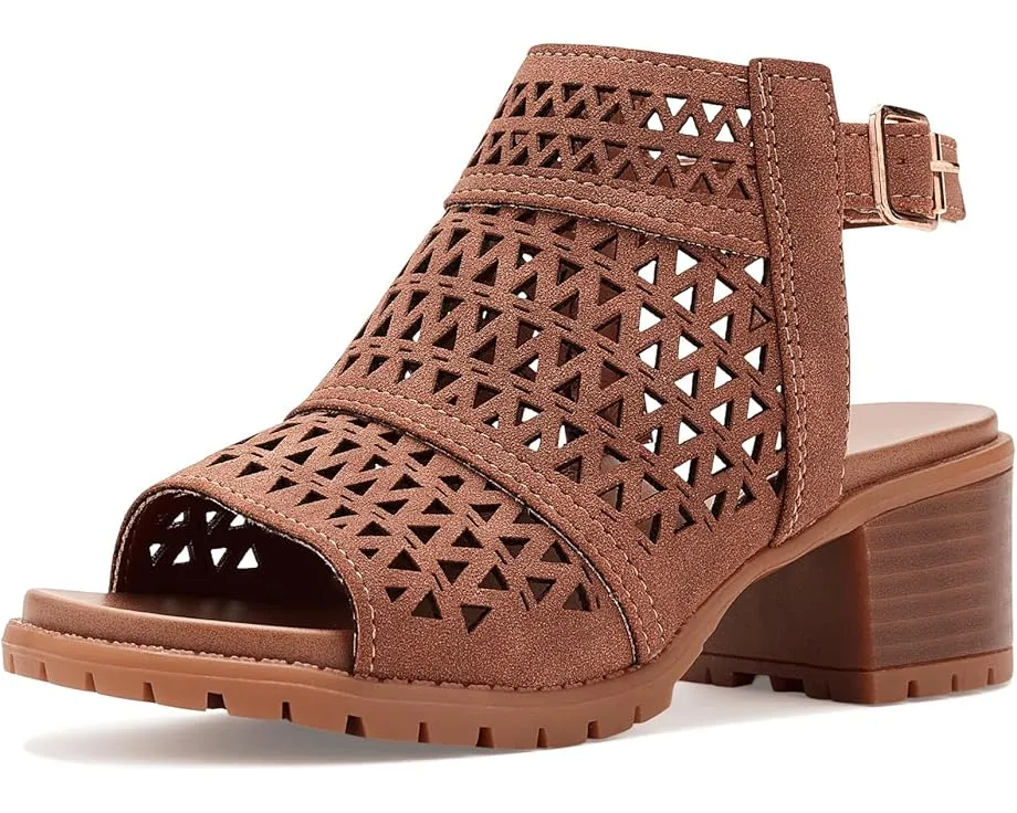 Детские сандалии Mia Kids Mollee на квадратном каблуке с ажурными вырезами