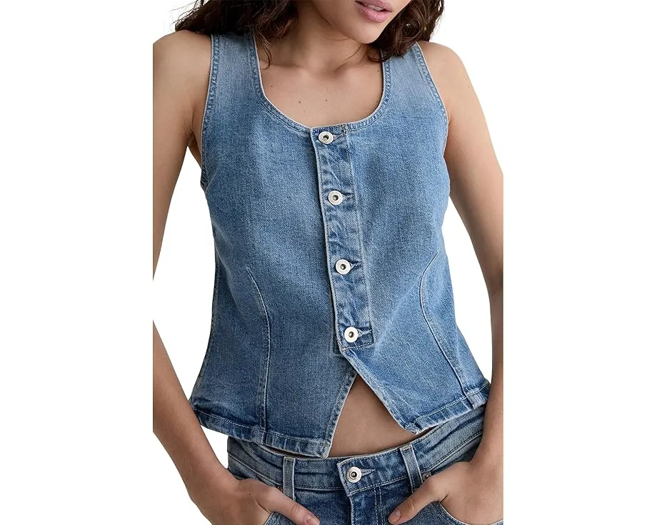 AG Jeans Жилет Teagan из денима облегающего кроя в цвете Helios