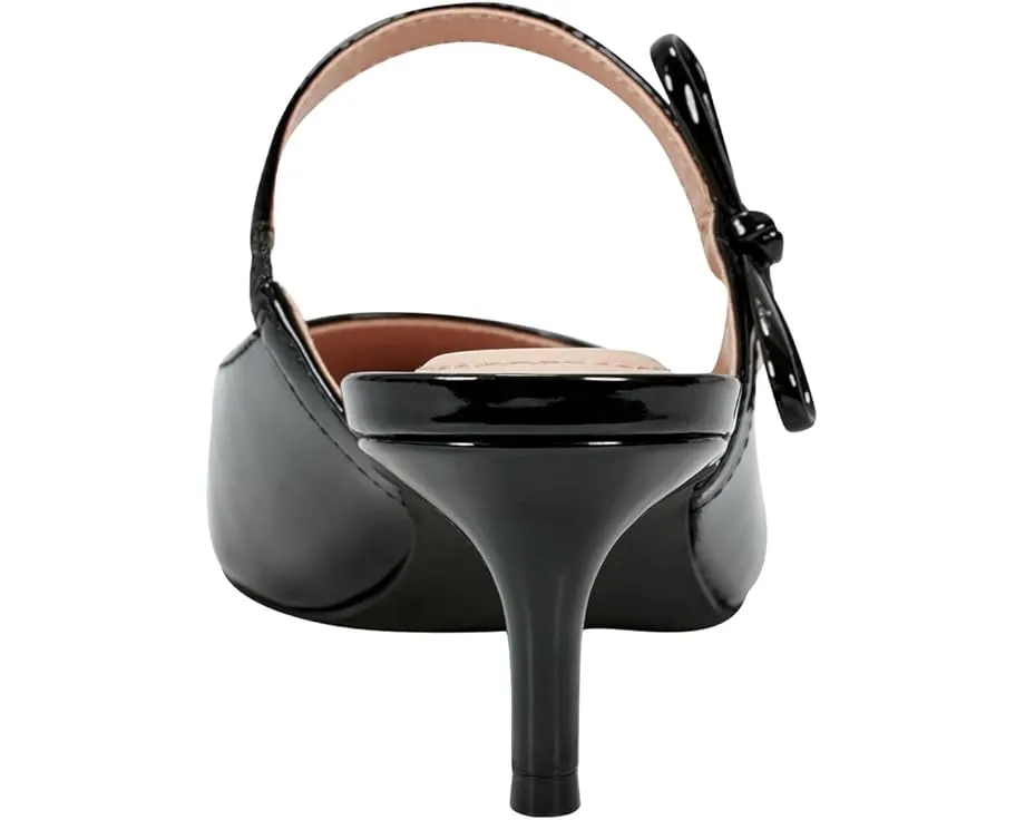 Туфли Mayblis на низком каблуке с бантом и шармом