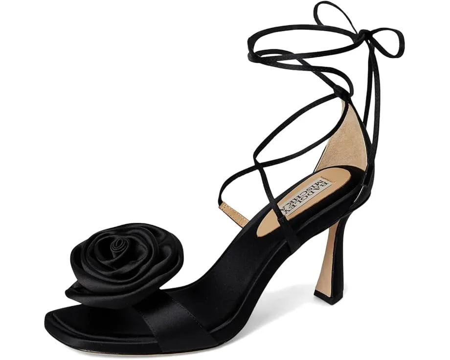 Сандалии Janelle с переплетением и цветком из шелка Badgley Mischka