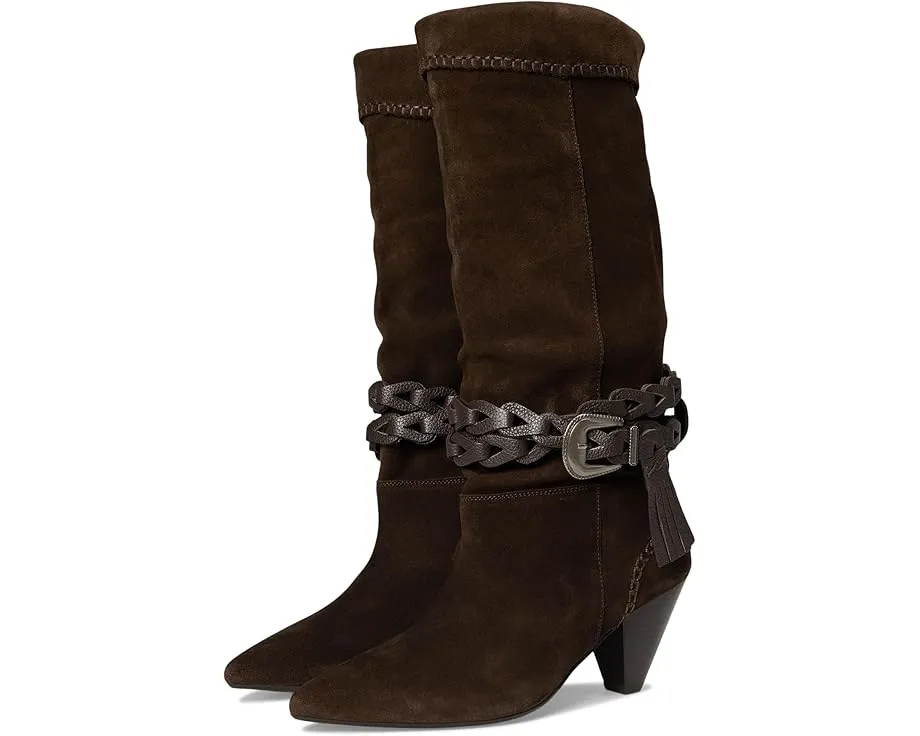 Ботинки Free People Bridget Belt Slouch с поясом из кожи и заостренным носком