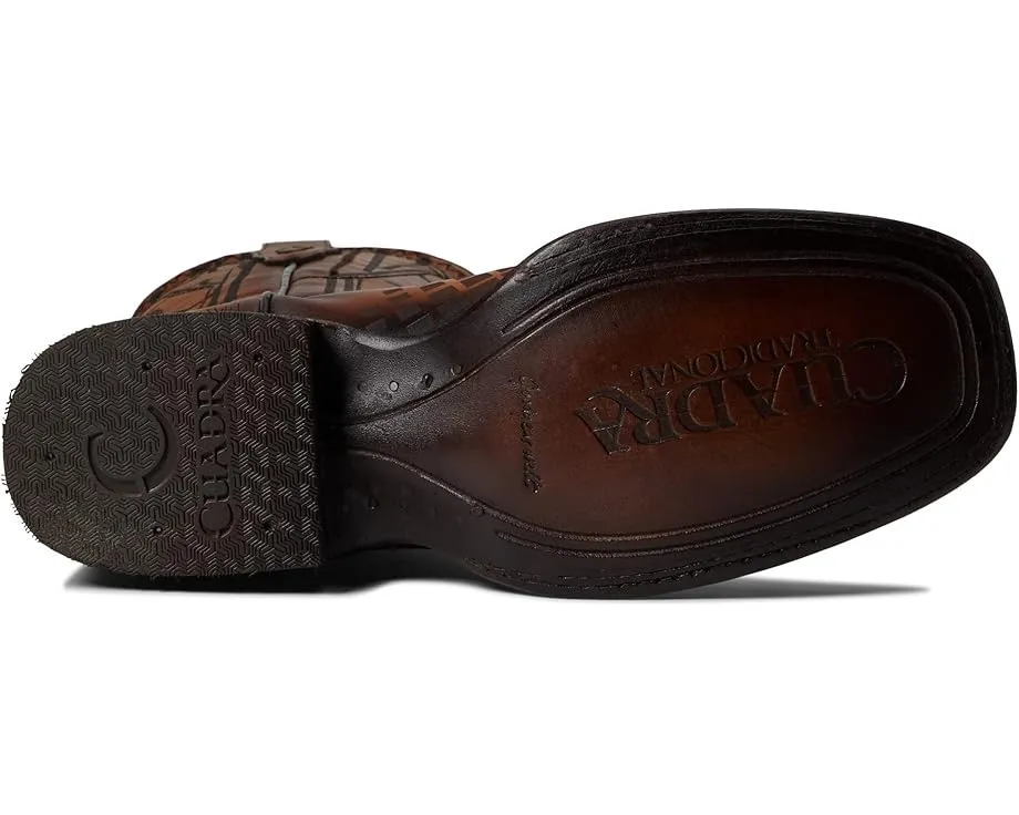 Ковбойские сапоги Cuadra CU500 из кожи с плоским носком и логотипом