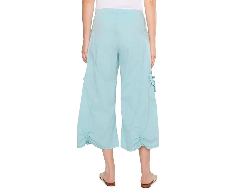 Широкие брюки Cargo Gaucho Crop с завязками и карманами XCVI