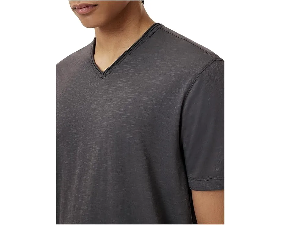 Футболка John Varvatos Miles с V-образным вырезом и необработанными краями