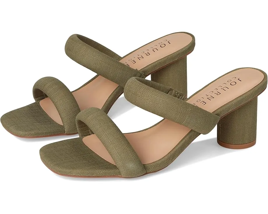 Сандалии Journee Collection Aniko на платформе с квадратным носком и несколькими ремешками