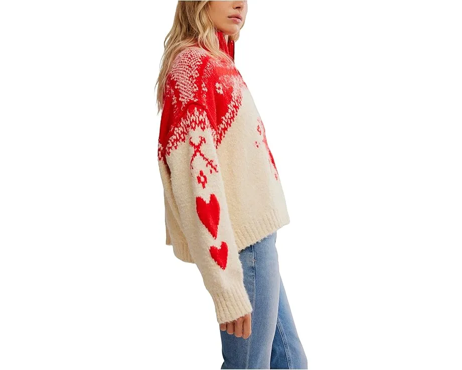 Свитер Free People Mythical с воротником и молнией на четверть