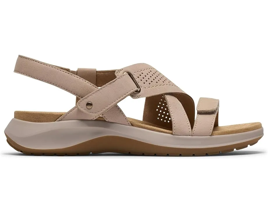 Сандалии Maelynn Gem Clarks из нубука с металлическими деталями на клиновидном каблуке