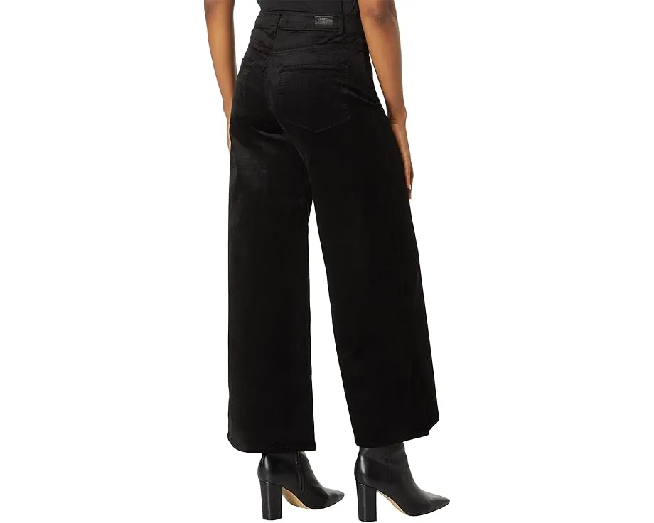 Брюки Paige Harper Ankle из вельветового велюра черного цвета