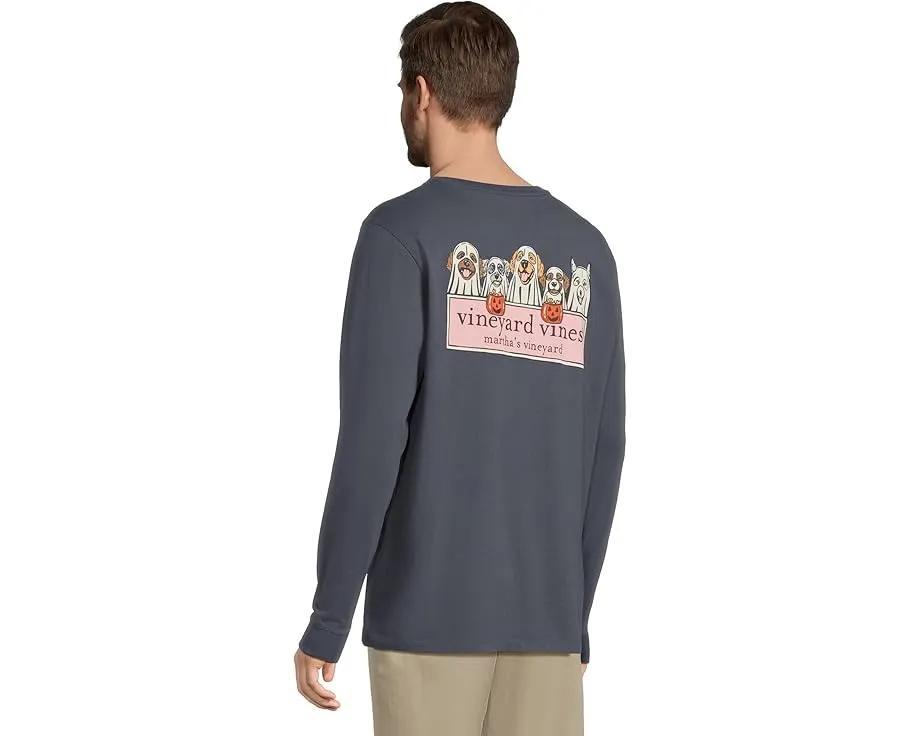 Футболка с длинным рукавом Ghost Pups Logo Box и карманом от Vineyard Vines