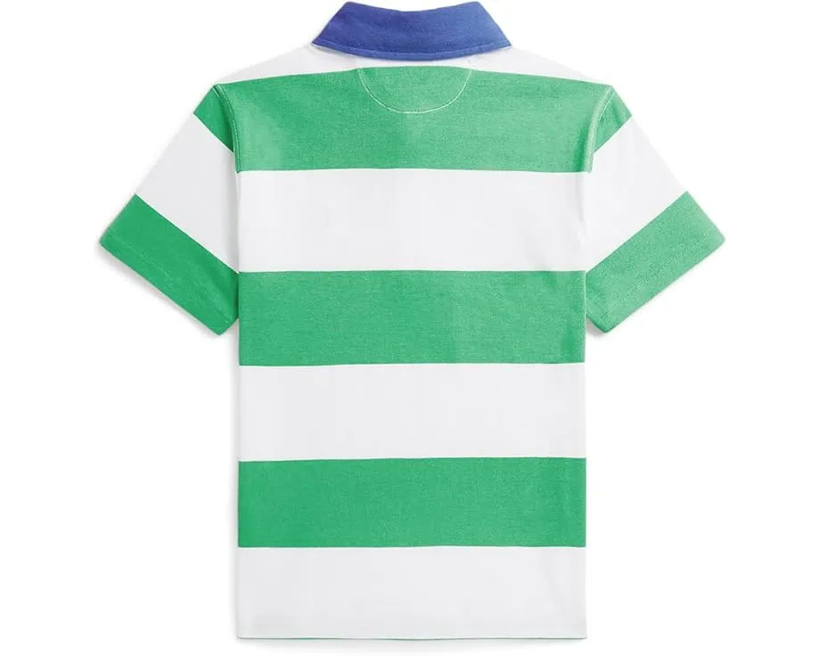 Рубашка-регби Polo Ralph Lauren из хлопкового джерси в полоску с коротким рукавом для детей старшего возраста