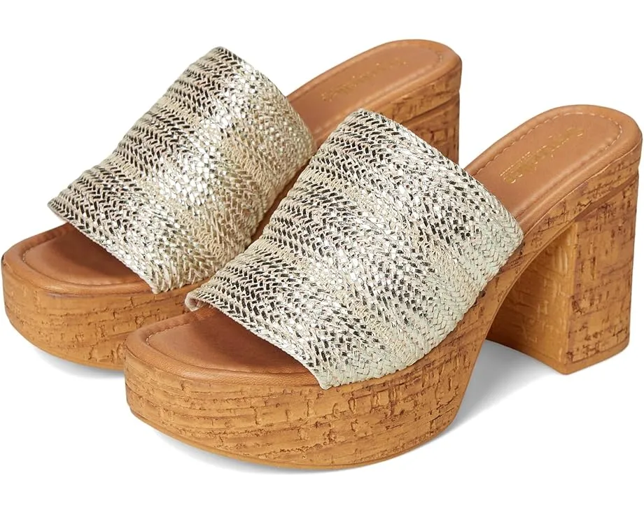 Seychelles Босоножки Applause Metallic Woven с плетением и высоким каблуком