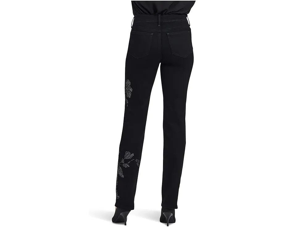 Джинсы NYDJ Petite Marilyn Embroidery укороченные с вышивкой и средней посадкой