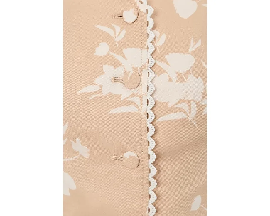 Мини-платье Sleeveless Button Down Fitted от CeCe с V-образным вырезом