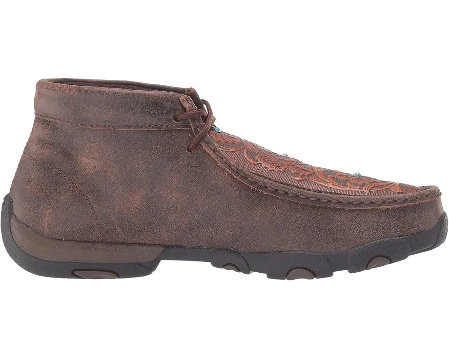 Twisted X WDM0081 мокасины для вождения с тиснением и бирюзовыми заклепками