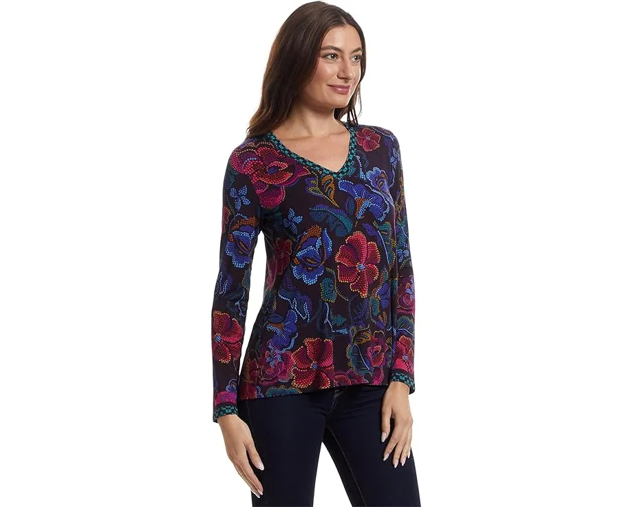 Длинная футболка с V-образным вырезом The Janie Favorite Johnny Was