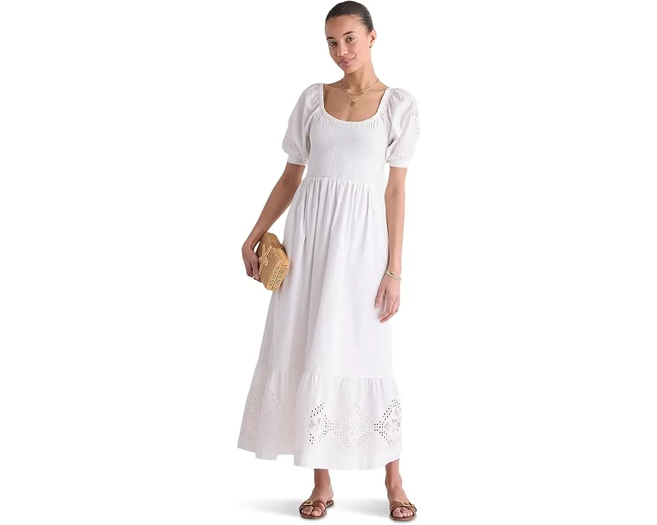 Ellen Eyelet Lace Dress от Vineyard Vines с пышными рукавами и кружевом