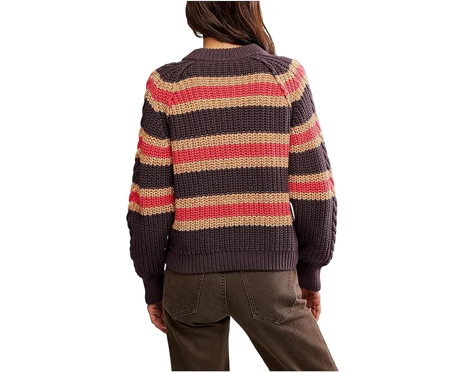 Свитер Free People Frankie с косичками и полоской