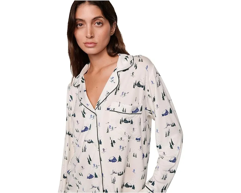 Eberjey Пижамный комплект Gisele Printed Long из мягкого модала