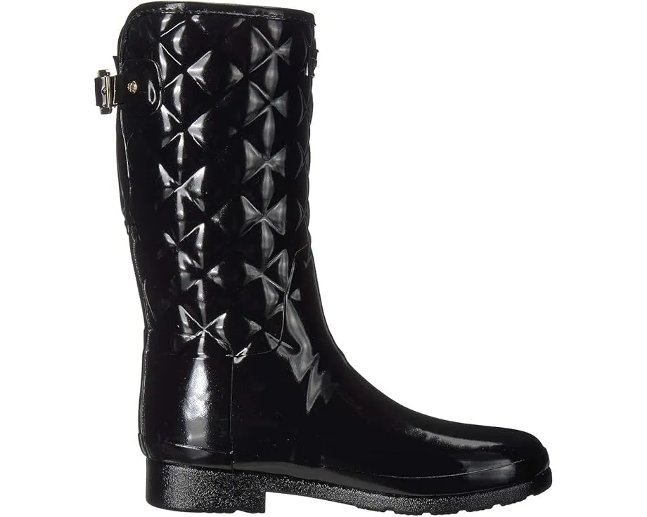 Резиновые сапоги Hunter Refined Gloss Quilt Short с глянцевым покрытием и стежкой