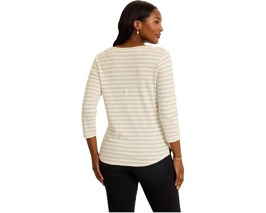 Футболка Ashby Isles Metallic Stripe с металлизированной нитью и короткими рукавами