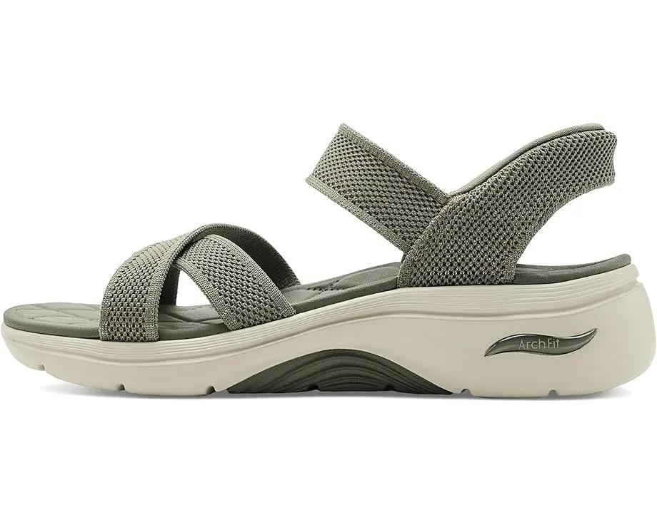 Сандалии SKECHERS Hands Free Slip-ins GO Walk Arch Fit 2.0 с блестящей пряжей