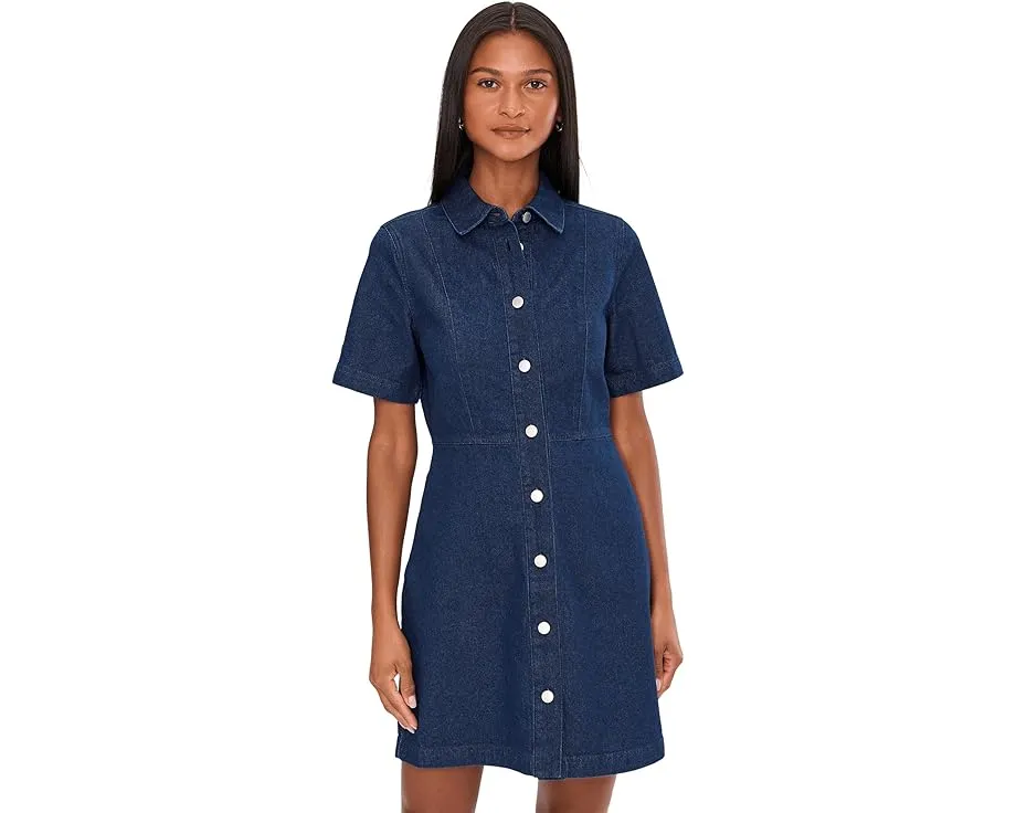 Джинсовое мини-платье Barbour Maia с острым воротником