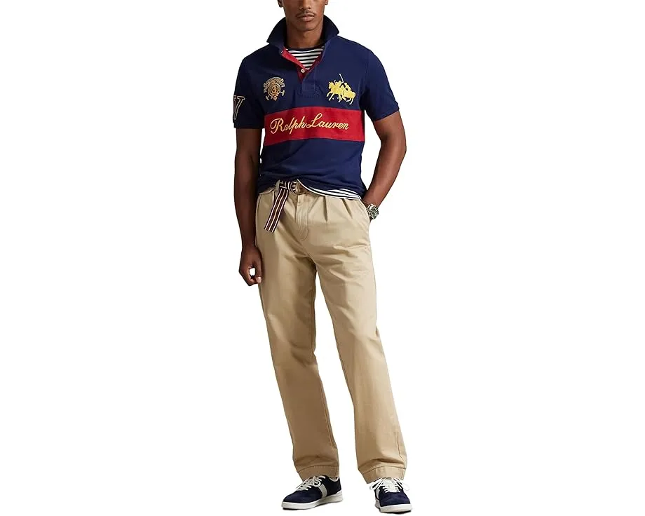 Классическое поло Polo Ralph Lauren с сеткой и вышитым гербом