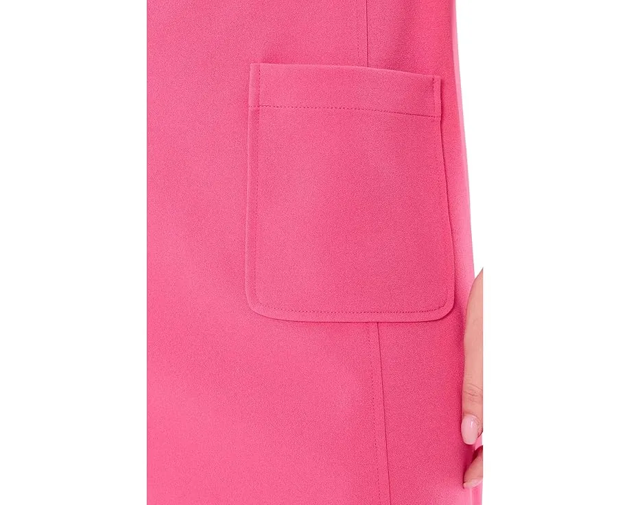 Платье Trina Turk Drape Neck Straight Fit с драпированным воротником и карманами