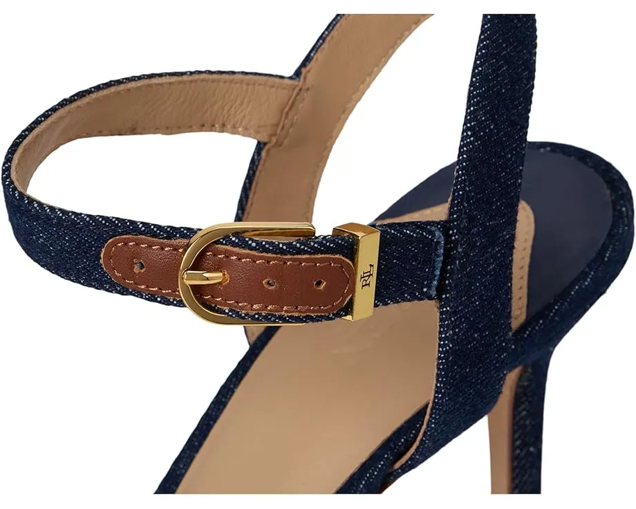 Босоножки LAUREN Ralph Lauren Gwen из денима на каблуке-стилете