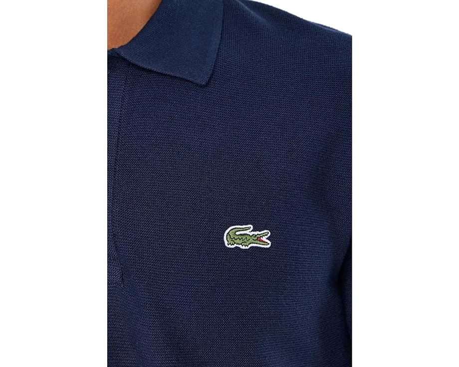 Lacoste хлопковый трикотажный поло Classic Fit Navy Blue
