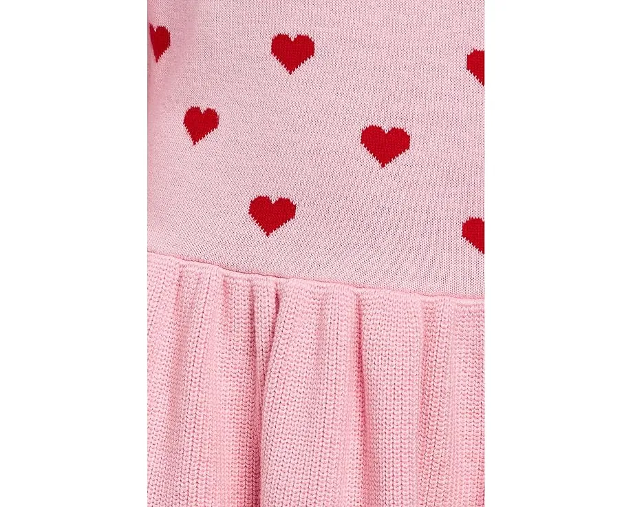 Платье-свитер с сердечками Janie and Jack для девочки с длинным рукавом