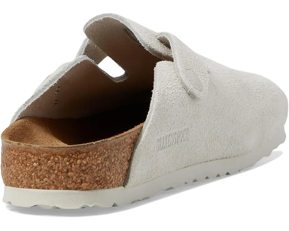 Биркенштоки Boston Soft Footbed из замши с анатомической пробковой стелькой