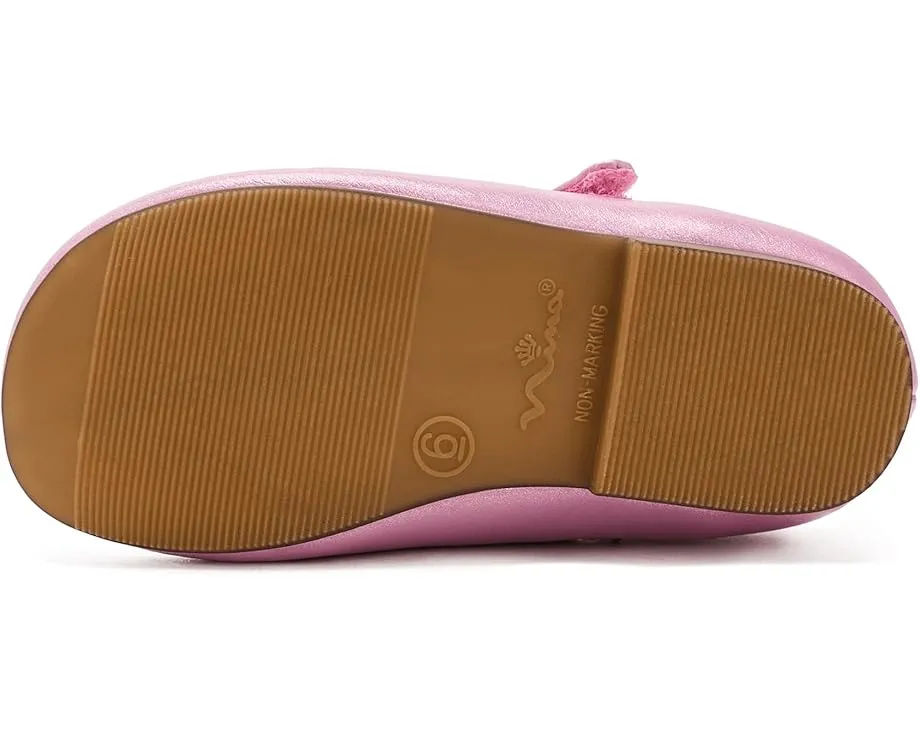 Туфли для девочек Nina Kids Daisy с цветочным апплике и стразами на липучке