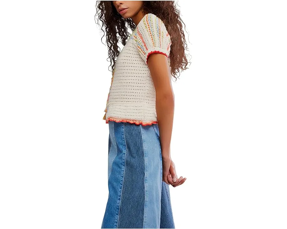 Free People Свитер Friendship с вязаным узором и завязками