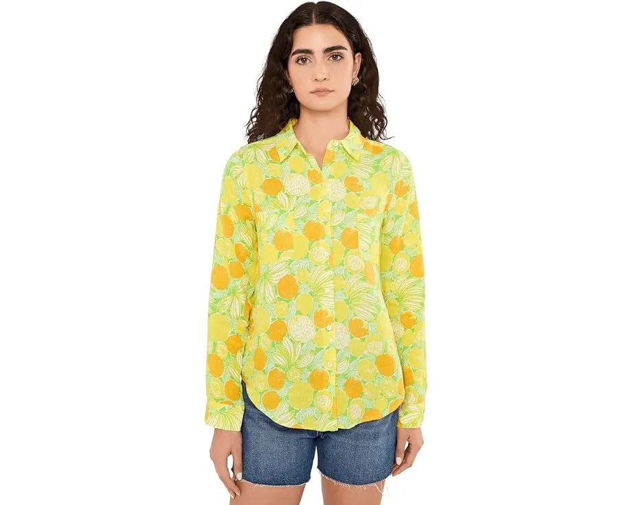 Рубашка Sea View Button Down от Lilly Pulitzer льняная