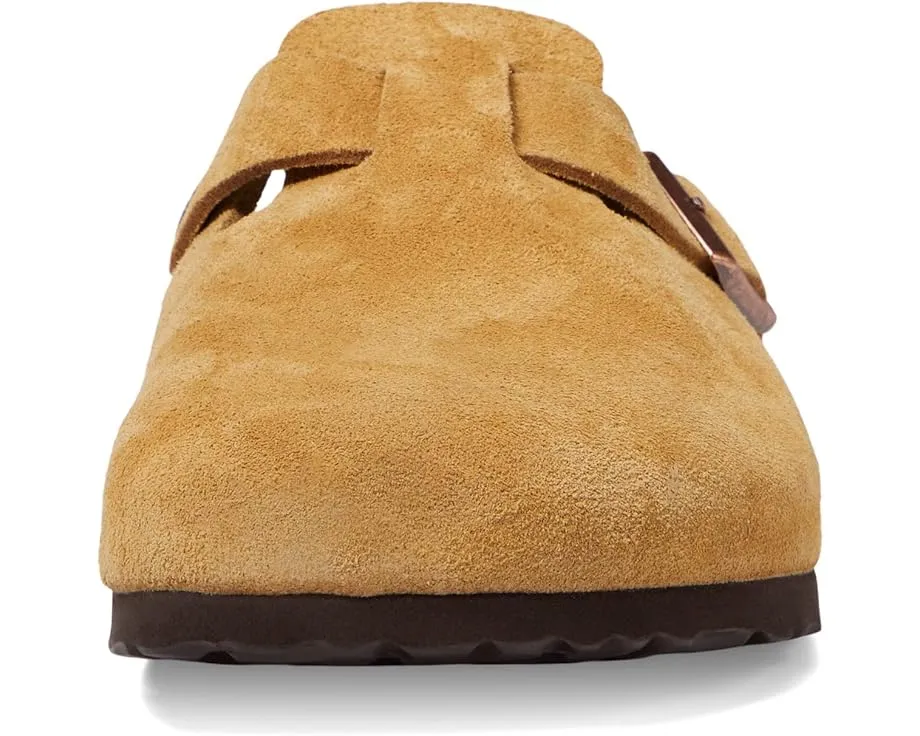 Биркеншток Boston классические клоги из замши с пробковой стелькой