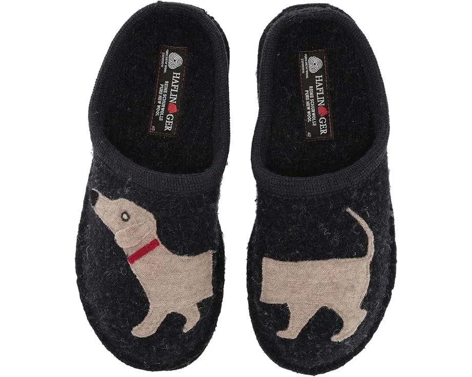 Тапочки Haflinger Doggy Slipper в виде собачки с войлочной подошвой