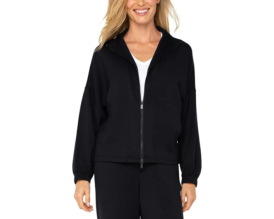 Куртка Liverpool Los Angeles с воротником-воронкой и молнией из плюшевой ткани