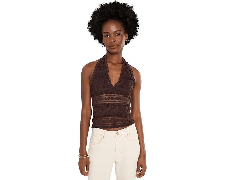 Топ Flirty Frills Halter Free People кружевной