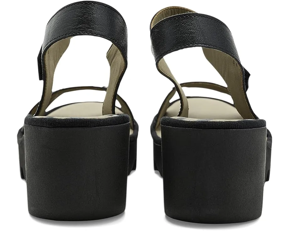 Сандалии FLY LONDON Beik618fly на танкетке с регулируемым ремешком на липучке