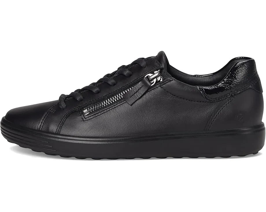 Кроссовки ECCO Soft 7 Side Zip Lace с боковой молнией и кожаным верхом