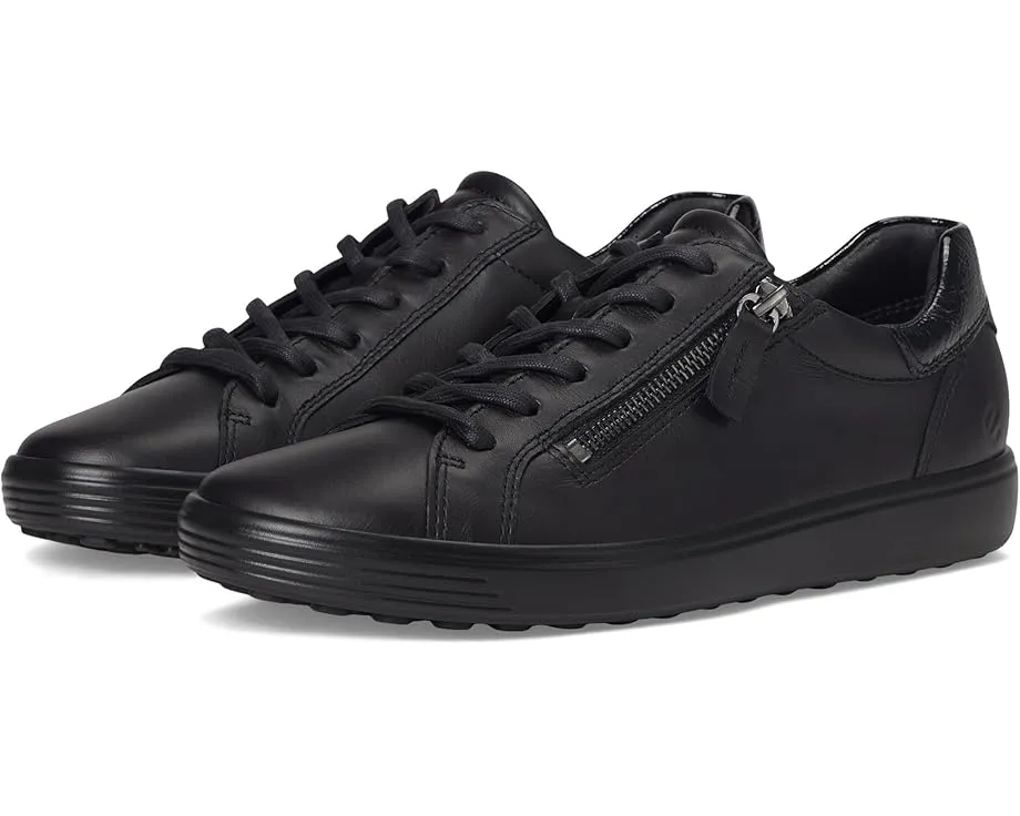 Кроссовки ECCO Soft 7 Side Zip Lace с боковой молнией и кожаным верхом