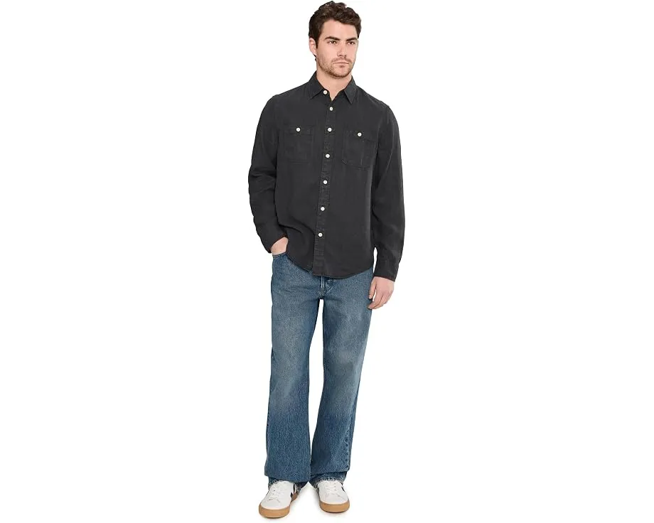 Рубашка Faherty The Tried And True Chambray Workshirt из смеси TENCEL и льна