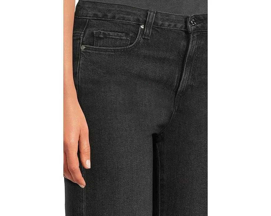 Джинсы Paige Sofia 31 дюйм (78.74 см) в чёрном цвете Solstice с расклешённым низом