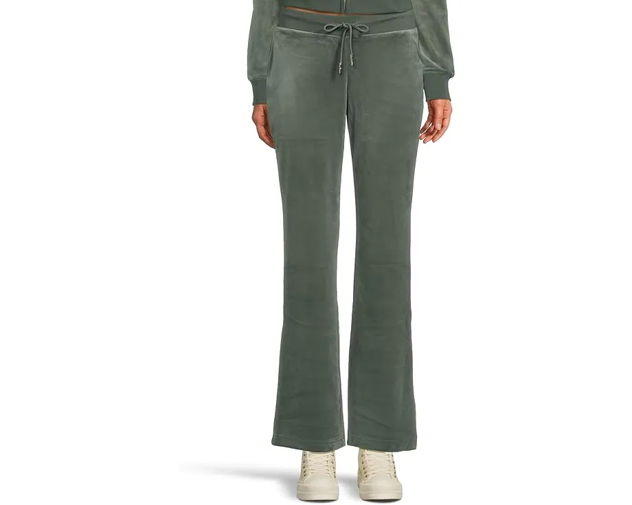 Вельветовые брюки Juicy Couture с резинкой на поясе и шнурком