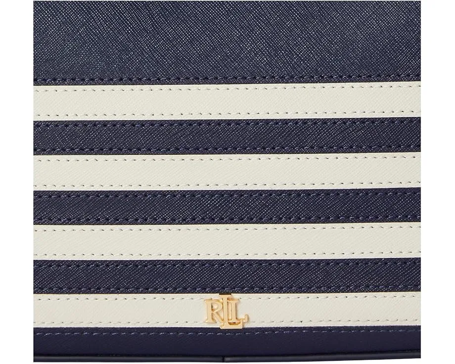 Сумка Danni среднего размера из полосатой кожи от Lauren Ralph Lauren