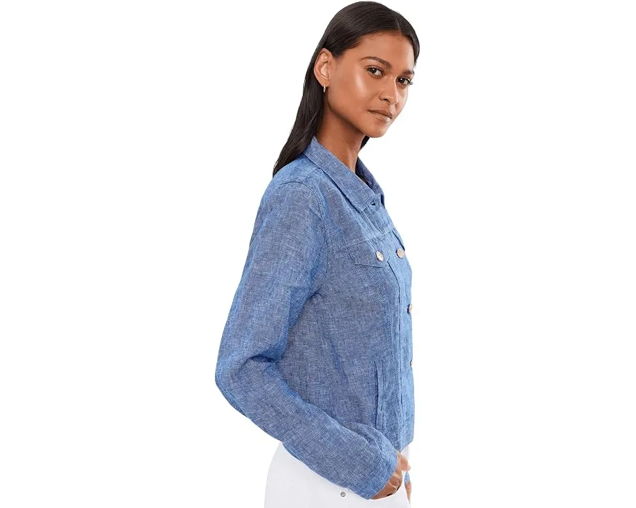 Льняная куртка Lilly Pulitzer Seaspray с длинным рукавом из 100% льна